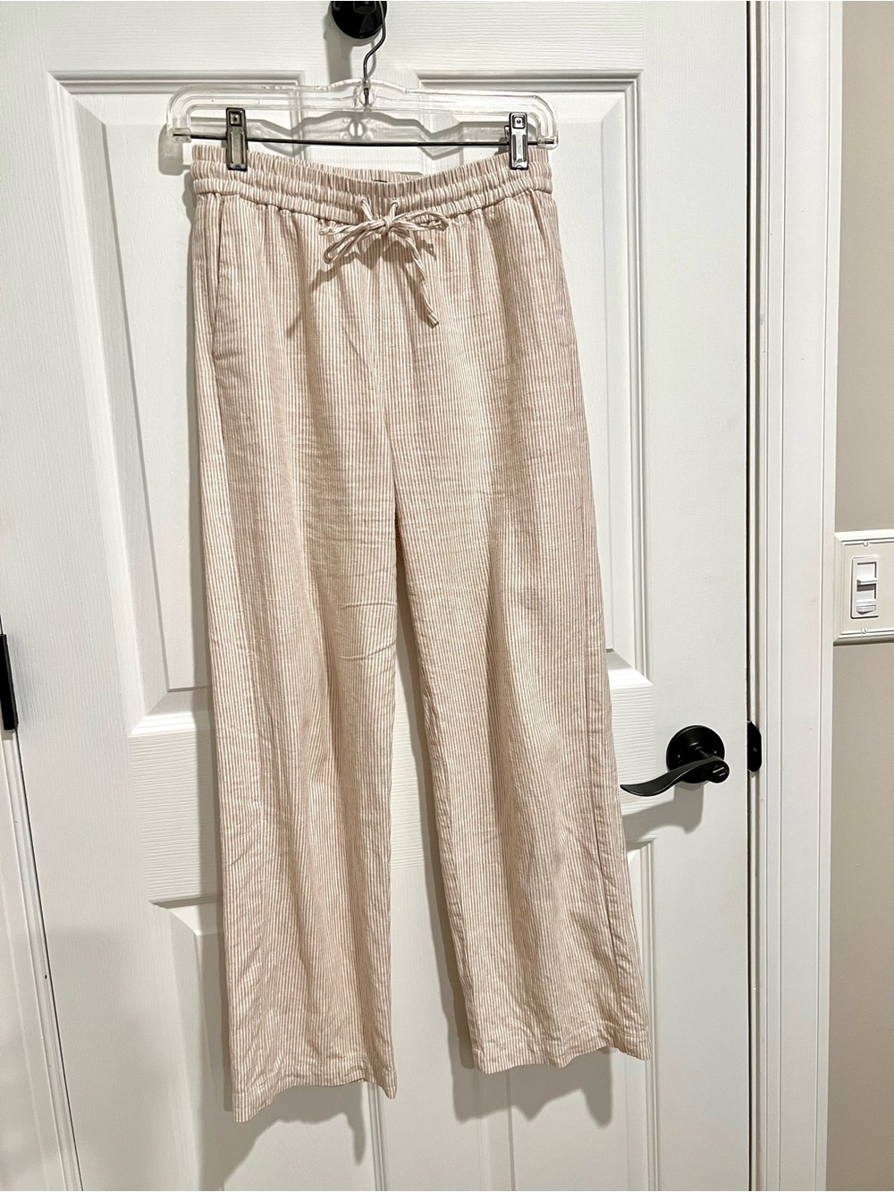J. Crew Linen-blend slim wide-leg drawstring pant 0p